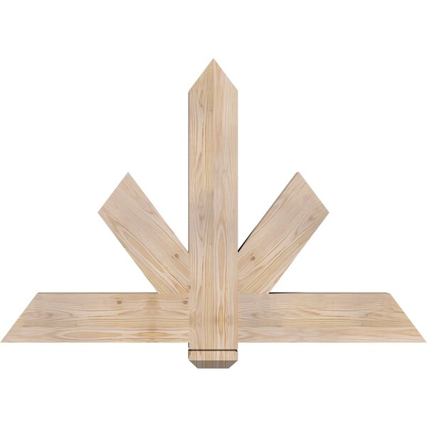 Ekena Millwork Kennewick Smooth Timber Gable Bracket, Douglas Fir, 48"W x 32"H x 3 1/2"D x 5 1/2"F, 16/12 Pitch GBW048X32X0406KEN00SDF - main